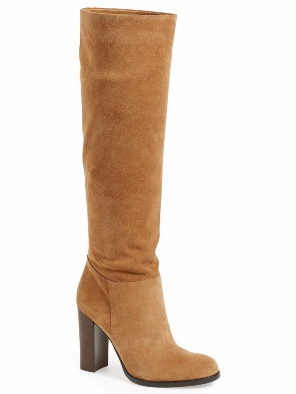 Sam Edelman Victoria Slouch Pull-On Boot in Golden Caramel Suede - Picture 2 of 14
